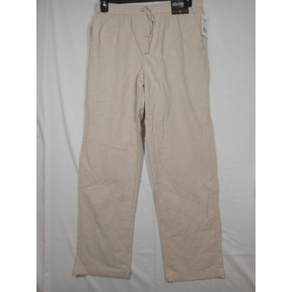 Hollywood Beach Pants Men's Med Linen Cotton Blend Draw String